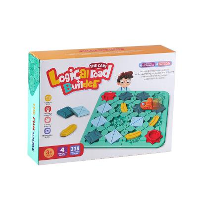 China No Road Building Maze Road Set Thinking Toy Forklift Puzzle Logic Pattern Board Game for sale