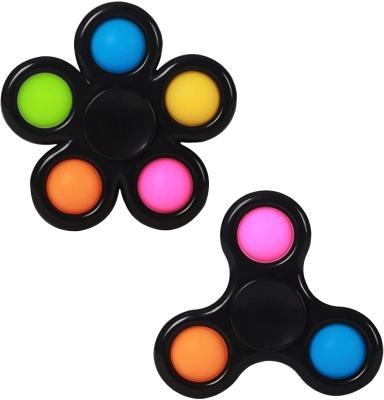 China Release Pressure Wiggles Hand Spinner Dyed Knot Push Bubble Wiggles Popper Spinners Pop Up for Kids Adults Sensory Gift Simple Wiggles Toy for sale