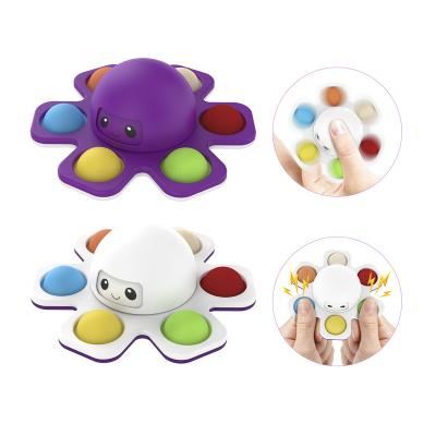 China 2021 3d Changing Bubble Octopus Toy Spinner Fidget Toy Funny Effort Release Face Spinner Simple Relaxing 360 Rotate Spinner Bubble Kids Toys for sale