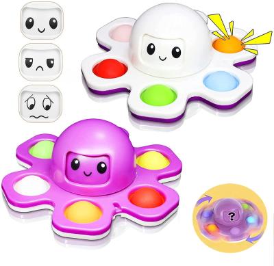 China Educational Funny Toy Pop Fidget Spinner Toys Octopus Face Simple Hand Spinner Trigger Toy Kids Adults Sensory for sale