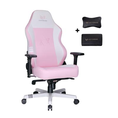 China VICTORAGE V2 Series Supplier Premium Rotating PU Leather Lady Girl Princess Pink Computer Game Office Home Chairs for sale