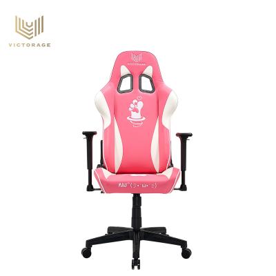 China VICTORAGE G Series PVC Leather Girl Adjustable Women Pink Color (Size) Home Racing Ergonomic Gaming Office Chair For Ladies for sale