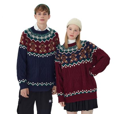 China Dongguan Knitwear Manufacturer Custom Winter Crew neck yarn unisex acrylic jacquard Christmas sweater ugly sweaters Anti-wrinkle for sale