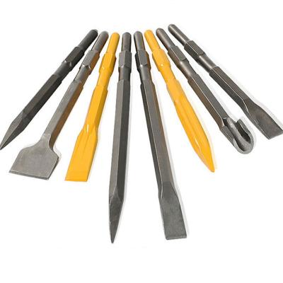 China MASONRY Customized Good Quality PH65A Stone Chisel With Rubber Handle Wood Working Hand Tools for sale