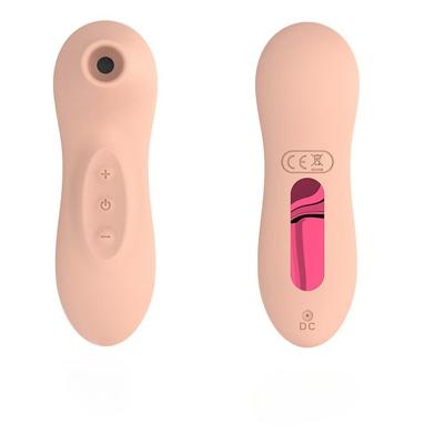 China Small portable 10-frequency USB Rechargeable Vibration Sucker Mini Massager Female Pulse Vibration Masturbation Stick Sucker for sale