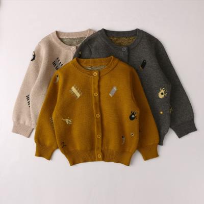 China Autumn Long Sleeve Children Boys custom made breathable knit sweater coat suitable for outings for sale