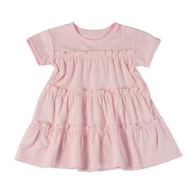 China Breathable Cotton Flower Girls And Toddler Summer Solid Color Custom Made Teenage Dresses for sale