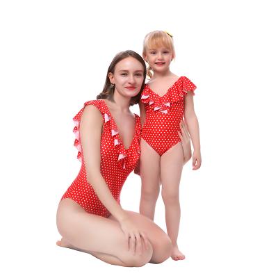 China Mommy and Me Matching Family Swimsuit Kid Child Mom Girl Breathable Wholesale Mother's 2021 Swimwear for sale