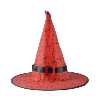 China Custom Witch Party Hat Decorative Halloween Decoration Hat With LED Light for sale