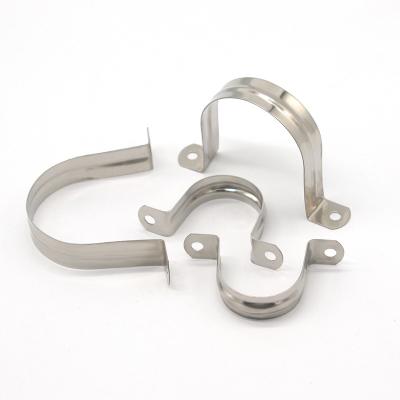 China 32mm Industrial Stainless Steel U Type Bolt Saddle Clamp For Pipe Fitting for sale