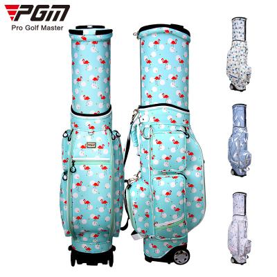 China Outdoor Golf Activity PGM QB053 Lady Bags Flamingo Golf Bag Outdoor Golf Club Bag With Wheels for sale