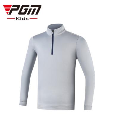 China PGM YF217 Breathable Boys Zipper Golf Long Sleeve Premium Quarter Sleeve Custom Thermal Golf Shirt for sale