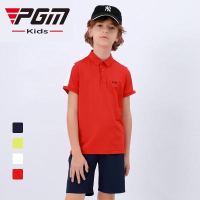 China Breathable Polo Shirt Premium Golf Shirt PGM Breathable Kid's Polyester Golf Polo Shirt YF403 for sale