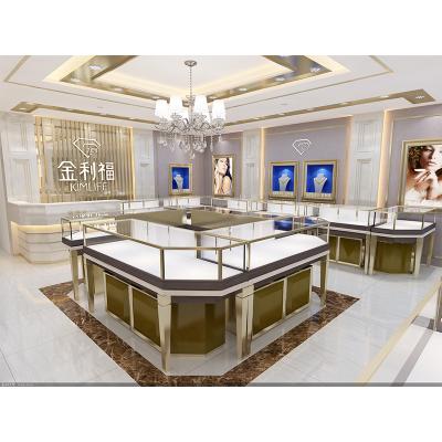 China Jewelery Shop Showroom Jewelery Showcase Jewelery Display Furniture Interior Design Retail Gold Display Shop Jewelery Furniture Counter for sale