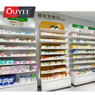 Chine Customized Modern Customized Modern Home Decor Pharmacy Store Medicine Rack Wooden Display Cabinet à vendre