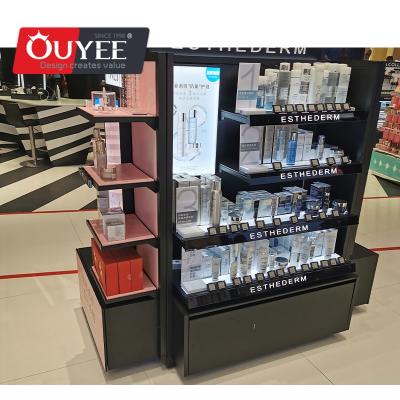 China Eco-friendly Cosmetic Store Hot Selling Makeup Retail Shop Display Shelf Modern Customized Furniture for sale