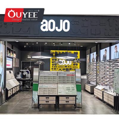 China Popular optical shop optical store hot sale glasses shop interior decoration design with display furniture for sale