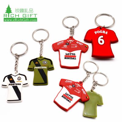 China custom led custom 3d plastic custume soft pvc key chain rubber custom personalized 3d uniform club sports keychain ring soft silicone rubber pvc key chain plastic by Shaped Logo for sale