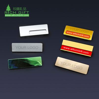 China 3D Magnetic Restaurant Tags Names Customized Id Making Gold Hot Sale Sublimation Silver Staff Employees Metal Name Badge for sale