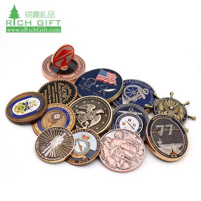 China Wholesale Custom Enamel Military Epoxy Bronze Silver Gold Europe Metal Challenge Promotional Spin Commemorative Coin For Souvenir for sale