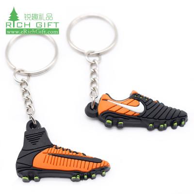 China custom led shoe sneaker 3d 2d plastic foam keychain soccer anime soft pvc keychain soft rubber pvc ring keychains soft keychains black custom logo silicon shape for sale