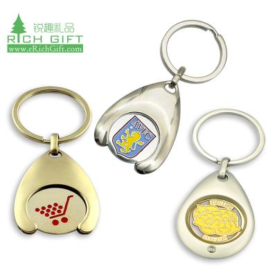 China Wholesale Masonic Car Wash Key Chain Sublimation Metal Shopping Cart Cheap Custom Trolley Key Chain Token Coins For Merchandise for sale