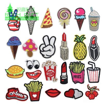 China wholesale 3D embroidery badges patch anime heat transfer iron on flower chenille custom embroidered patches for apparel no minimum for sale