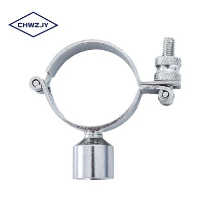 China Stainless Steel Stand Stainless Steel Thumb With Long Handle Standard And Supports 25Mm Rod Clamp Pipe Hanger for sale