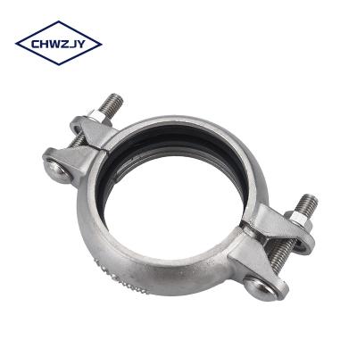 China Factory Supply Stainless Steel Groove Bracket Fittings Tri Pipe Tool Exhaust U Bolt Din3015 Coupling Flange for sale