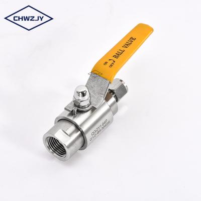 China Compression Ball Valve General High Pressure 6000psi Ball Valve With Handles 1/2 Gas Double Ferrules NPT Female Thread Ball Valve for sale