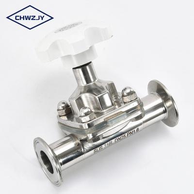 China JY SS316 General Sanitary Null Dead Leg T Type Diaphragm Valve For Pharmacy for sale