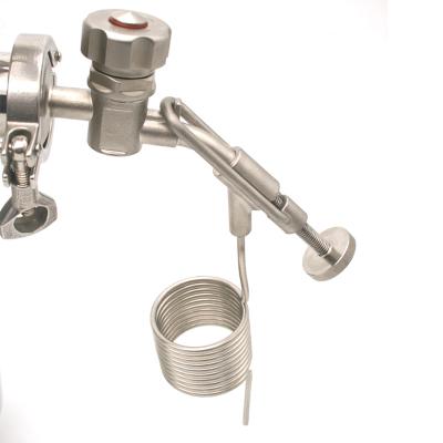 China JY Food Grade 304 Stainless Steel General Sanitary Sampling Valve With EPDM Sealing For Beer Fermenter Tri Flange Sample Valve With Spool for sale