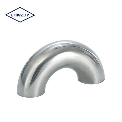 China Food Grade 304/316L 30 45 90 120 180 Degree Stainless Steel Elbow Sanitary Pipe Fitting for sale