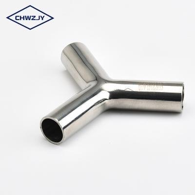 China Ood Chwzjy SS 304 316 316l Sanitary Stainless Steel ss304 ss316l Weld Y Type Tee for sale