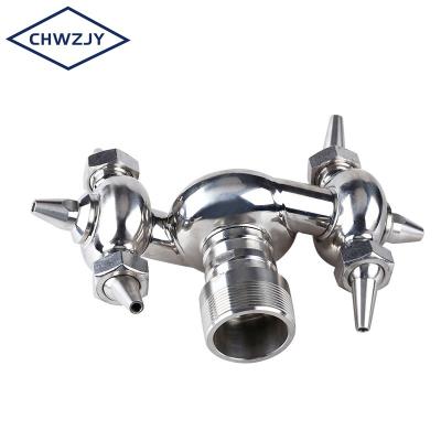 China Stainless Steel SS304 SS316L Rotary Spray Beer Horn Shaped Sanitary Nozzle Cleaner Rotary Cleaner For Tank Washing for sale