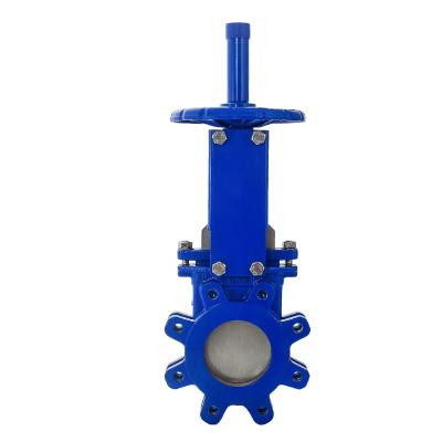 China pn16 general steel manual liquid plug stem liquid plug knife gate valve rising price for sale