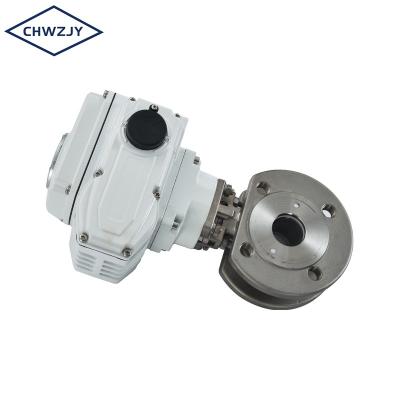 China DN40 1.5 Inch 24V DC Italy General Wafer Type Flanged Ball Valve 304 Stainless Steel Motor for sale