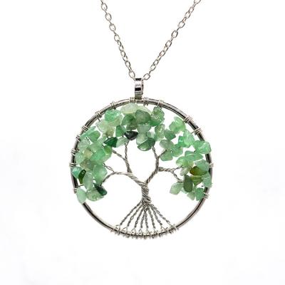 China FASHIONABLE Multicolor Jewelry Crystal Healing Chakra Gemstone Tree Natural Summer Fresh NUORO Clavicle Chain Women Necklace For Life for sale