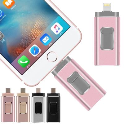 China Metal 4 in 1 OTG for Android Phones USB Type C USB Flash Drive 128GB 64GB 32GB 16GB USB 3.0 for sale