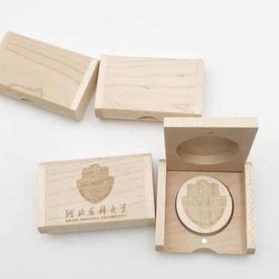 China Cheapest portable usb box customs popular wooden wooden logo engraved eco 8gb pendrive 16gb 32gb 64gb 128gb for sale