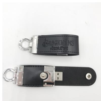 China Hot Stamped Promotional Leather Usb 16gb 8gb 32gb 64gb 128gb Breakout Luxury Executive Gifts Portable Customs Logo Relief for sale