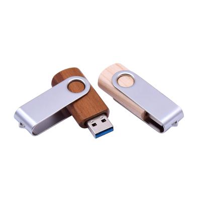 China High Speed ​​Wooden Chip Flash Drive Custom Business Instrument 8g/16g/32g/64g Logo Pendrive USB 3.0 Swivel Plating Flash Memory Sticks Portable for sale