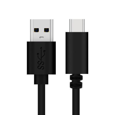 China 3A USB 3.0 USB 3.0 A Type Fast Charge 3A 480mbps Black Color PVC Jacket Male To USB 3.0 C Male Cable for sale