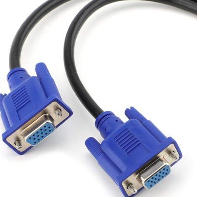 China Blue Color DVD Player VGA 1 Male To Female Adapter 2 Converter Video Cable For Screen Duplication for sale