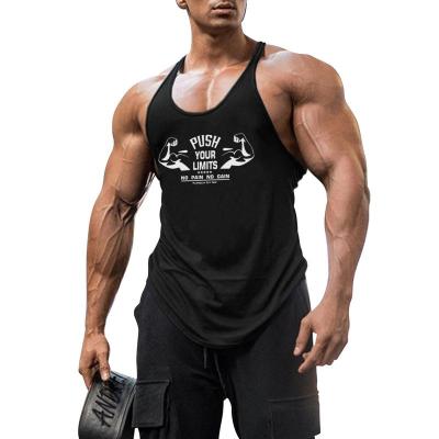 China High Quality Y Logo High Quality Logo Y Low Back Low Back Custom Letter Cutout Bodybuilding Gym Fitness Smooth Graphic Tank Tops For Men for sale