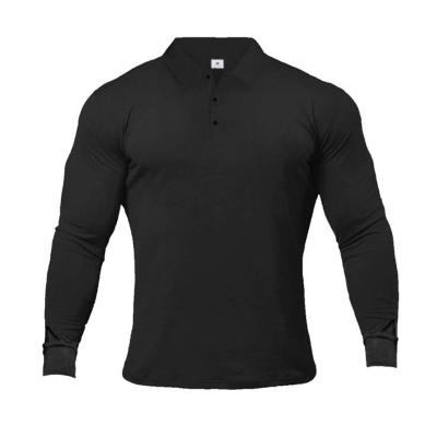 China Breathable Hot Sale Customized Design Logo Quality Summer Running Men Long Sleeve Polo Shirts for sale