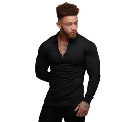 China Breathable Custom Logo Solid Color Casual 100% Autumn Lapel Male T-Shirts Mens Cotton Shorts Sleeve Polo Shirts Autumn Lapel Male T-Shirts for sale