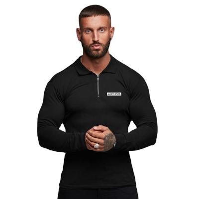 China Men's Breathable Polo Shirt Long Sleeve Slim Spring Fitted Polo Shirts Fashion Streetwear Man Cotton Fitness Sports Golf Casual T-Shirts for sale