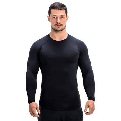 China QUICK DRY Polyester Spandex Compression Sports Plain Unisex Black Casual Sports Running Long Sleeve T-Shirt for sale