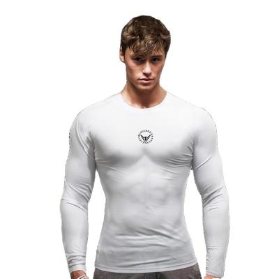 China Hot QUICK DRY Hot High Quality Gym Compression Fitness Solid Color Sale Long Sleeve T-shirt For Men for sale